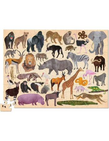 Παιδικό Puzzle Ζώα Της Ζούγκλας 100pcs για 5+ Ετών