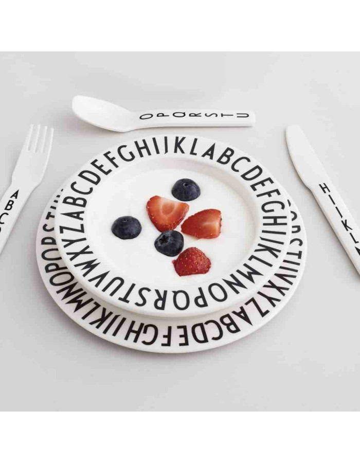 Design Letters:  Tritan Eat and Learn Giftbox White - Green