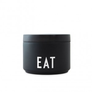Design Letters: Θερμός φαγητού από ανοξείδωτο ατσάλι Black Small