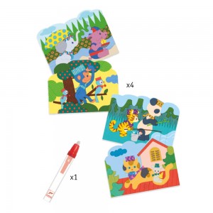 ζωγραφίζω με μαρκαδόρο με νερό 'Ελεφαντάκι και ζωάκια'