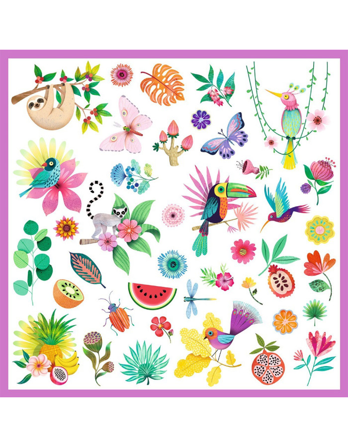 160 Djeco Stickers tropical