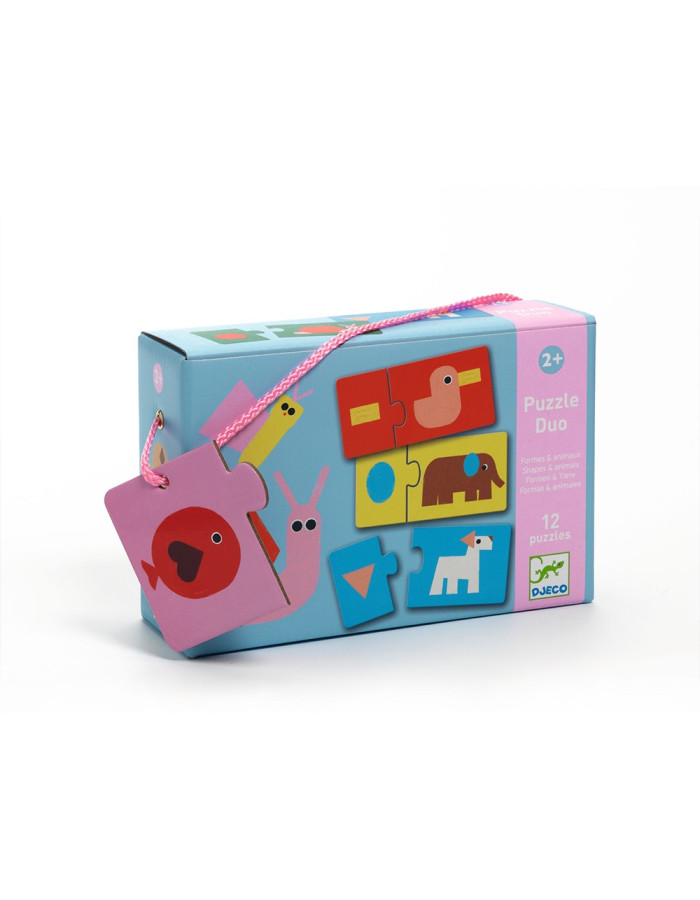 Kids Puzzle Shapes & Animals 24pcs for 2+ years Djeco