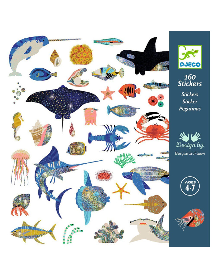 160 Djeco Stickers -sea