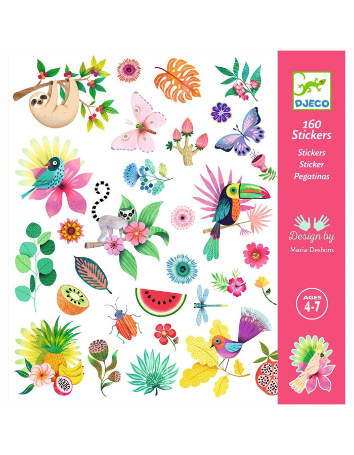 160 Djeco Stickers tropical