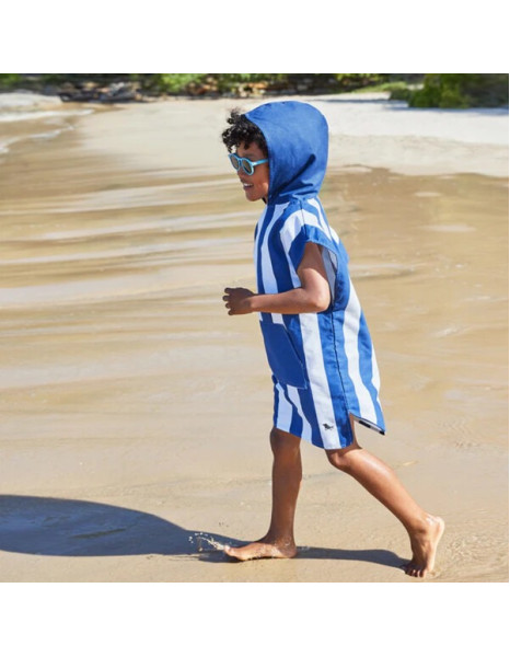 Dock & Bay Quickdry Fever Kids Beach Poncho Blue