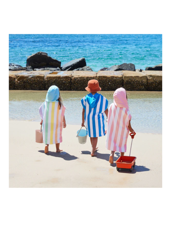 Dock & Bay Quickdry Bondi Kids Beach Poncho Blue 56 x 42cm