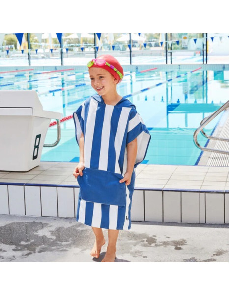 Dock & Bay Quickdry Fever Kids Beach Poncho Blue