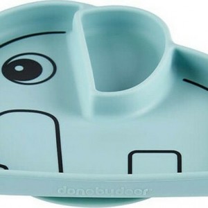 Παιδικό Πιάτο Σιλικόνης Done By Deer Stick & stay Elphee Blue