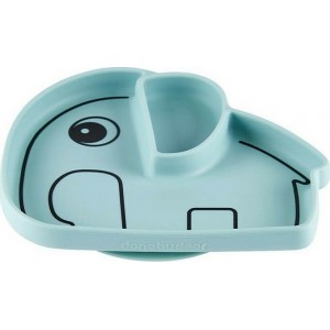 Παιδικό Πιάτο Σιλικόνης Done By Deer Stick & stay Elphee Blue