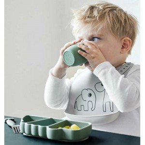 Παιδική Σαλιάρα Done By Deer Silicone Bib Deer Friends Grey