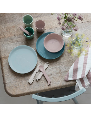 Done by Deer Baby Cutlery Set made of Silicone 3pcs Sand