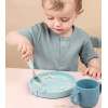 Done by Deer Baby Cutlery Set Animals made of Metal 3pcs Blue