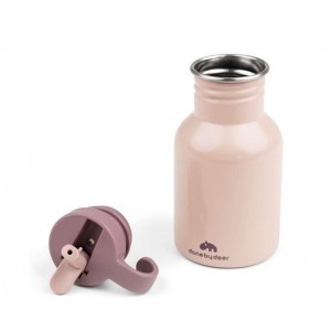 Done by Deer Kids Plastic Water Bottle with Straw Ozzo Powder Ροζ Ozzo Powder 350ml