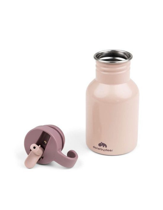 Done by Deer Kids Plastic Water Bottle with Straw Ozzo Powder Ροζ Ozzo Powder 350ml