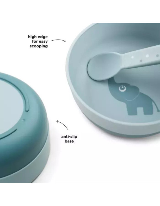 Done by Deer Plastic Toddler Plate Light Blue