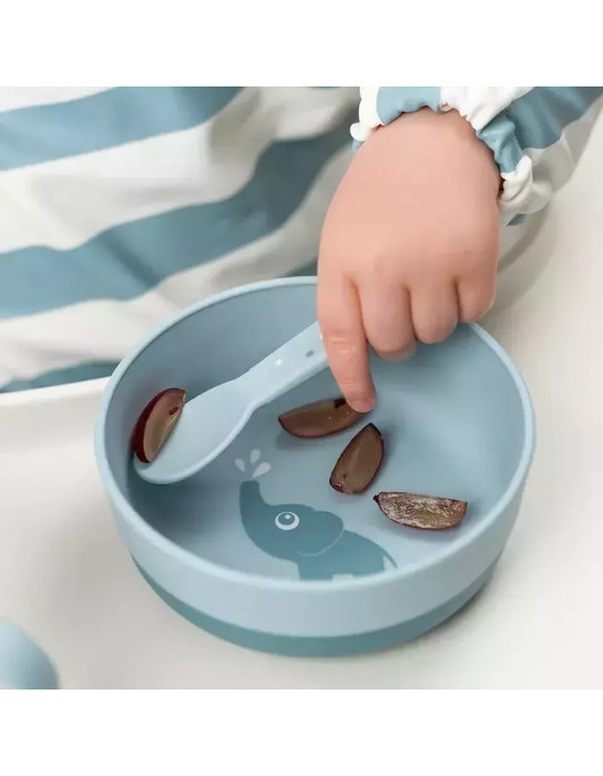 Done by Deer Plastic Toddler Plate Light Blue