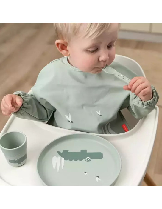 Done by Deer Toddler Plate Croco Green