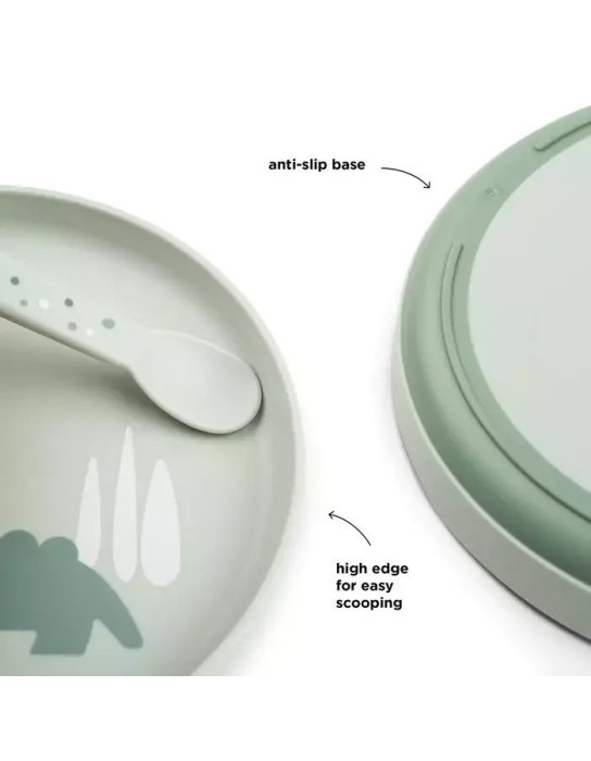 Done by Deer Toddler Plate Croco Green