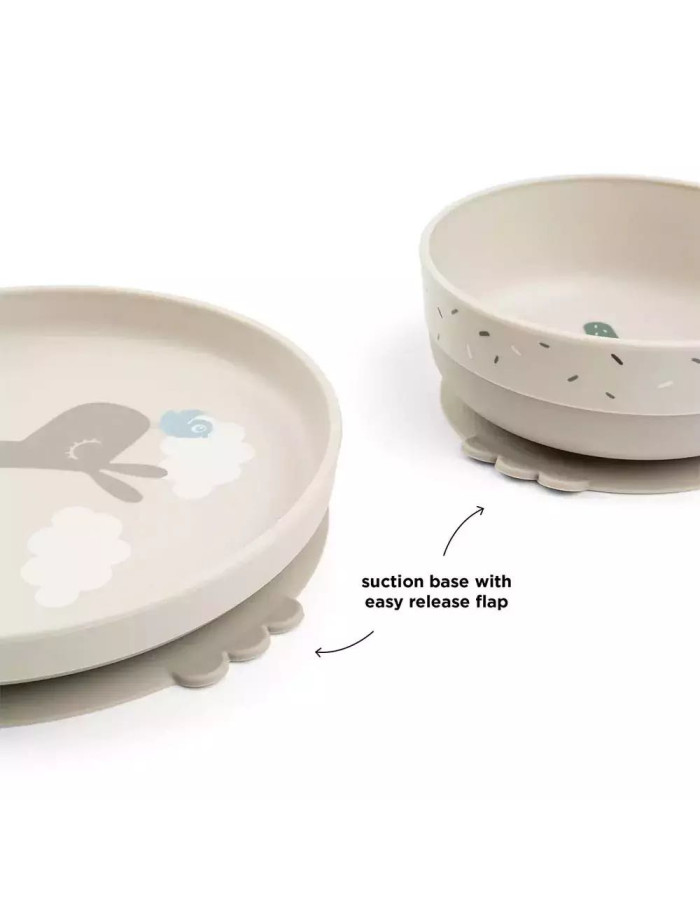 Done by Deer Plastic Kids Lunch Set Beige 18 x 18 x 3pcs