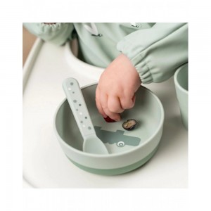 ΜΠΩΛ από πλαστικό με αντιολισθητική βάση happy clouds croco green 375 ml