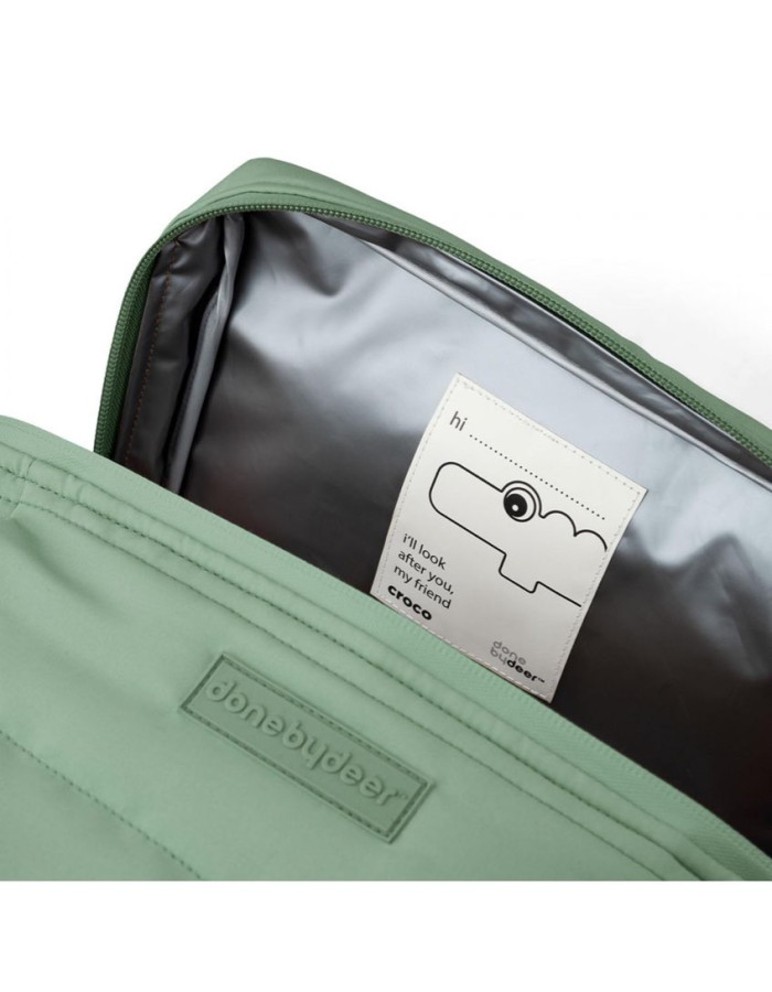 Done by Deer Thermal Bag Croco Green