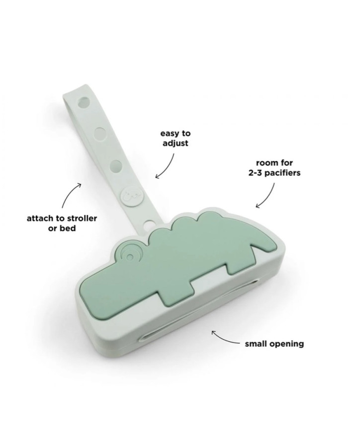 Done by Deer Case Pacifier Croco made of Silicone Green