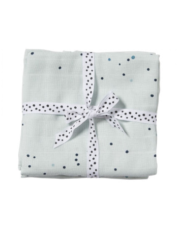 Βρεφική Πάνα Αγκαλιάς Σετ 2 Τμχ Dreamy Dots Blue