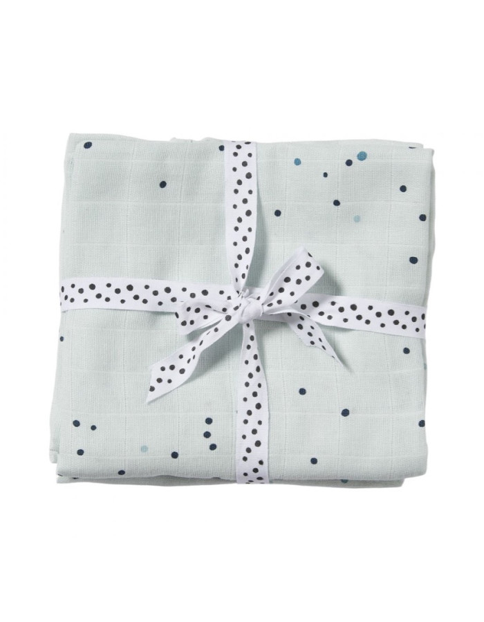 Done by Deer Muslin Swaddle Blanket Dreamy Dots Blue 70x70cm 2pcs Done by Deer Muslin Swaddle Blanket Dreamy Dots Blue 70x70cm 2pcs