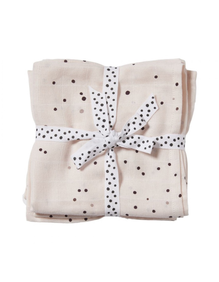 Done by Deer Muslin Swaddle Blanket Dreamy Dots Powder 70x70cm 2pcs
