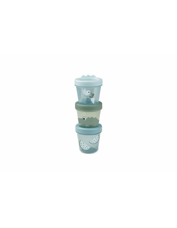 Done by Dear Baby φαγητοδοχεία 3-pack Croco Green