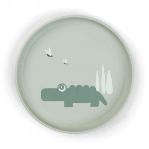 Done by Deer Παιδικό Πιάτο Φαγητού Happy Croco Green από Πλαστικό Πράσινο