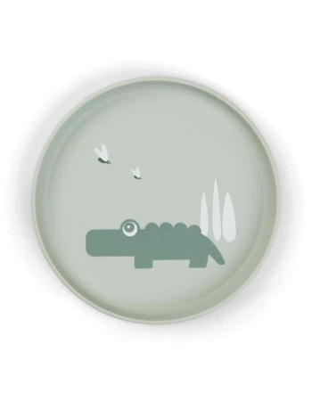 Done by Deer Toddler Plate Croco Green