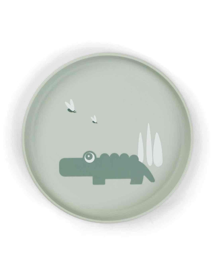 Done by Deer Toddler Plate Croco Green