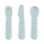 Done by Deer Baby Cutlery Set made of Plastic 3pcs Light Blue