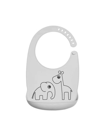 Παιδική Σαλιάρα Done By Deer Silicone Bib Deer Friends Grey