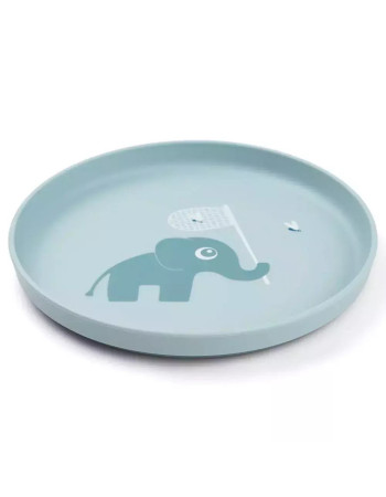 Done by Deer Plastic Toddler Plate Happy Blue