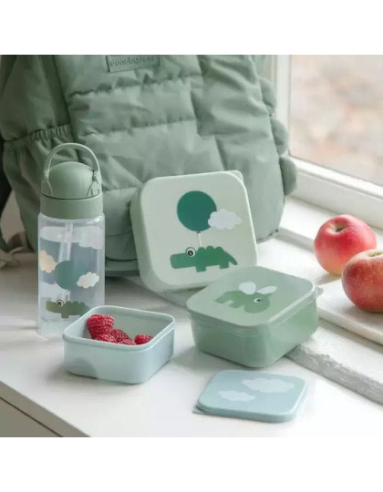 Done by Deer Happy Clouds Plastic Kids Lunch Set 0.24lt Green