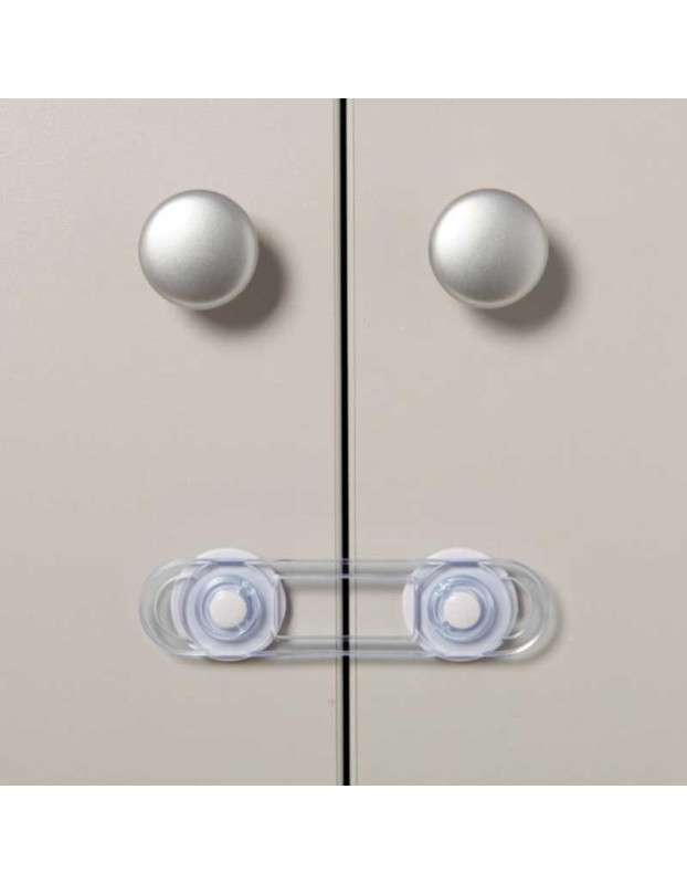 Dreambaby Cabinet & Drawer Protectors with Sticker made of Plastic in White Color 2pcs