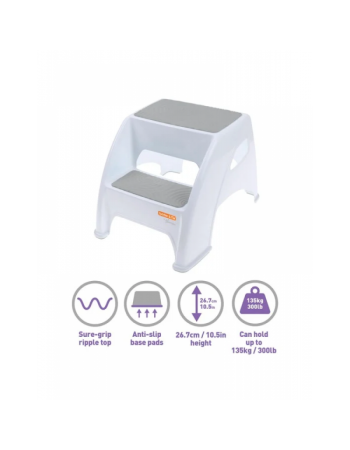 Dreambaby Double Kids Step Stool Gray