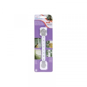 Dreambaby Twist N' Lock Cabinet & Drawer Protector with Sticker made of Plastic White-Grey 22εκ. 1pcs 