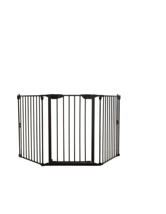Dreambaby Newport Foldable Safety Gates with Screws, βιδωτό, βιδωτο made of Metal in Black Color 200x74cm 3pcs Dreambaby Newport Foldable Safety Gates with Screws, βιδωτό, βιδωτο made of Metal in Black Color 200x74cm 3pcs