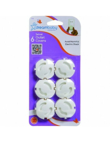 Dreambaby Outlet Cover Protectors made of Plastic in White Color 6pcs