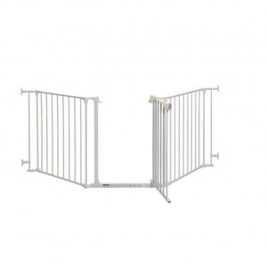 Dreambaby Newport Foldable Safety Gates with Screws, βιδωτό, βιδωτο made of Metal in White Color 200x74cm 3pcs