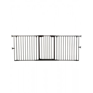 DreamBaby Προστατευτικό-Μπάρα Ασφαλείας Newport 3 Panel Black-από 85,5 - 200 cm