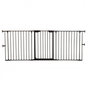 Dreambaby Newport Foldable Safety Gates with Screws, βιδωτό, βιδωτο made of Metal in Black Color 200x74cm 3pcs 