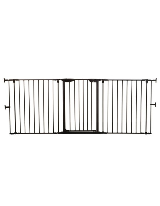 Dreambaby Newport Foldable Safety Gates with Screws, βιδωτό, βιδωτο made of Metal in Black Color 200x74cm 3pcs Dreambaby Newport Foldable Safety Gates with Screws, βιδωτό, βιδωτο made of Metal in Black Color 200x74cm 3pcs