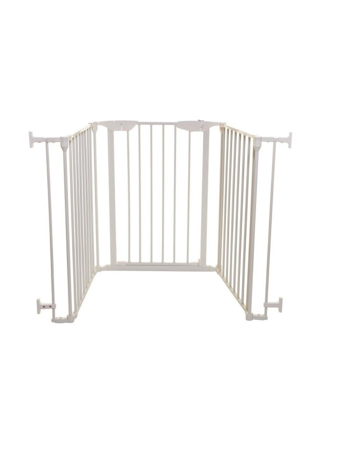 Dreambaby Newport Foldable Safety Gates with Screws, βιδωτό, βιδωτο made of Metal in White Color 200x74cm 3pcs