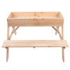 Esschert Design: ​Παιδικό Ξύλινο Τραπεζάλι Πικνίκ και Sandbox 2 σε 1