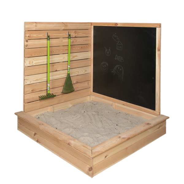Esschert Design: Παιδική Γωνιακή Αμμοδόχος με Μαυροπίνακα