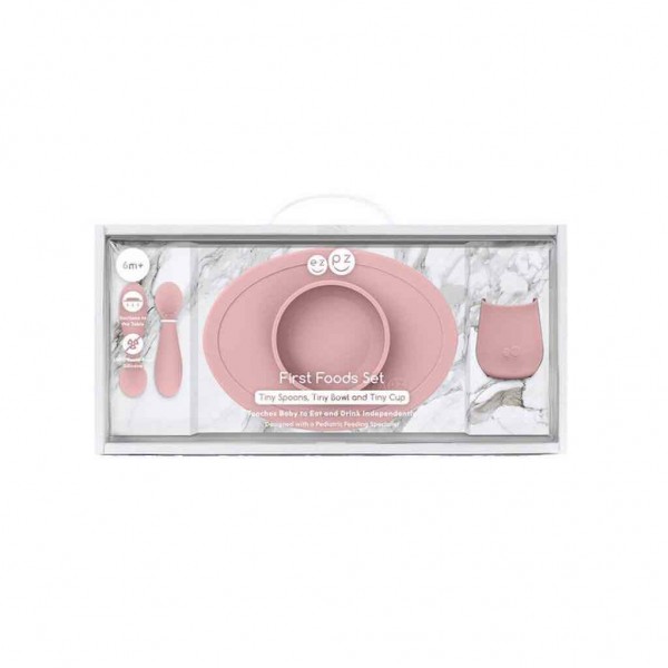 Πλήρες Tiny εκπαιδευτικό σετ φαγητού για 4+ μηνών - Blush